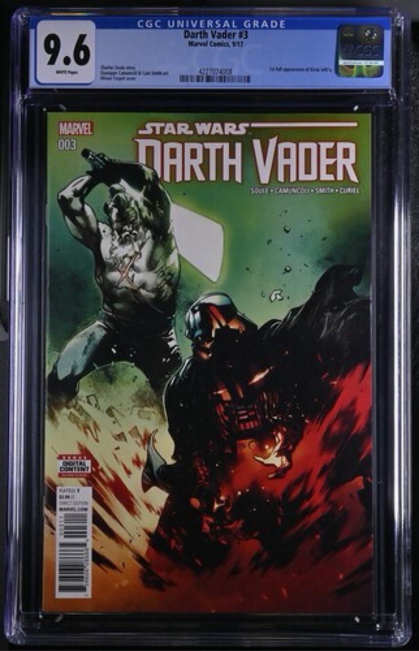 Star Wars Darth Vader #3 CGC 9.6 1st App Kirak Infil'a Marvel 2017